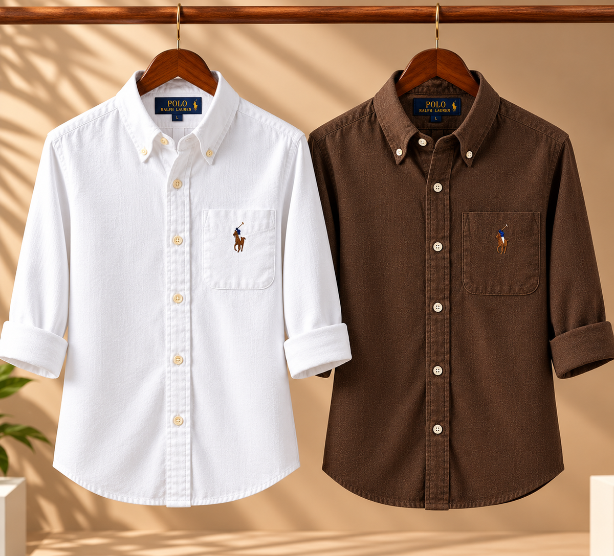 Men RL Polo Linen Cotton Shirts