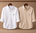 Men RL Polo Linen Cotton Shirts