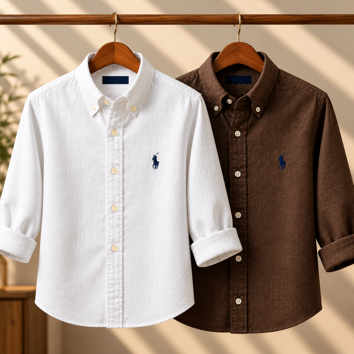 Men RL Polo Linen Cotton Shirts